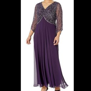 J Kara Women's Beaded Top Long Gown